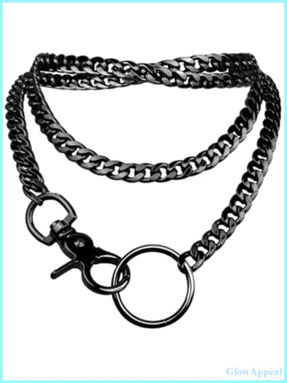 Slip Chain Necklace O-Ring Cuban Chunky Layered Y-Necklace Choker